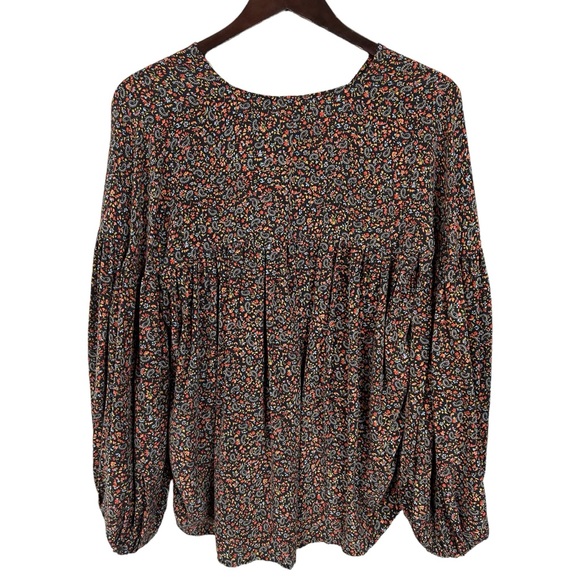 New Doen Silk Savona Blouse in Saint Claude Paisley S - Picture 3 of 15